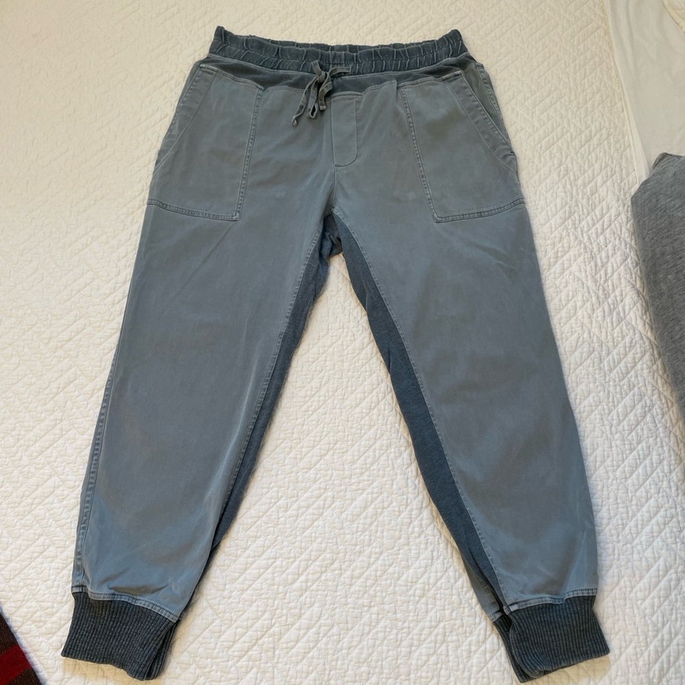 James Perse Mixed Media Joggers - Bluestone Pigment - Size 4 (XL)